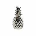 Smartgifts Urban Trends Collection  Ceramic Pineapple Figurine, Silver SM2500777